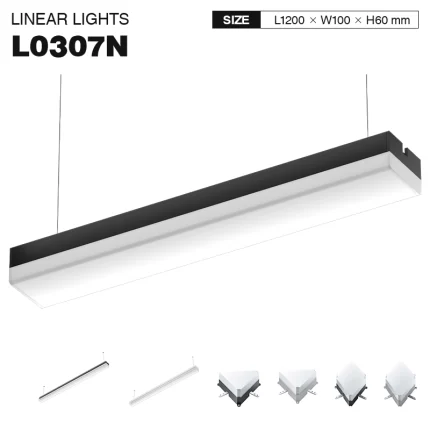 MLL003-A 50W 3000K 120° Nero lampadario sospensione-Lampada Lineare LED 50W--01
