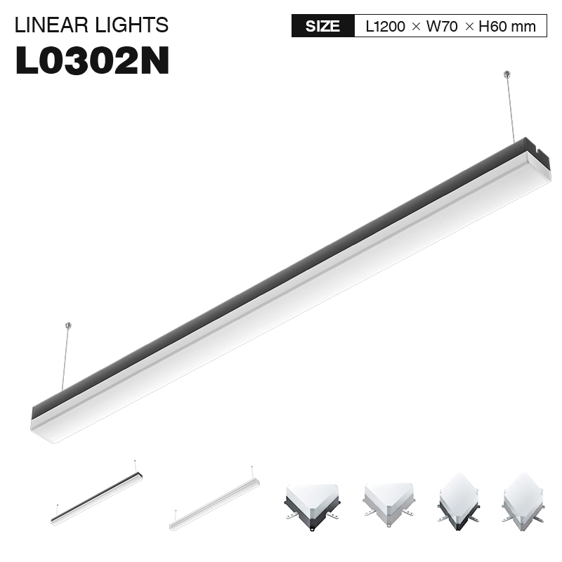 MLL003-A 40W 4000K 120° Nero lampadario sospensione-Lampada Lineare Led Incasso--01