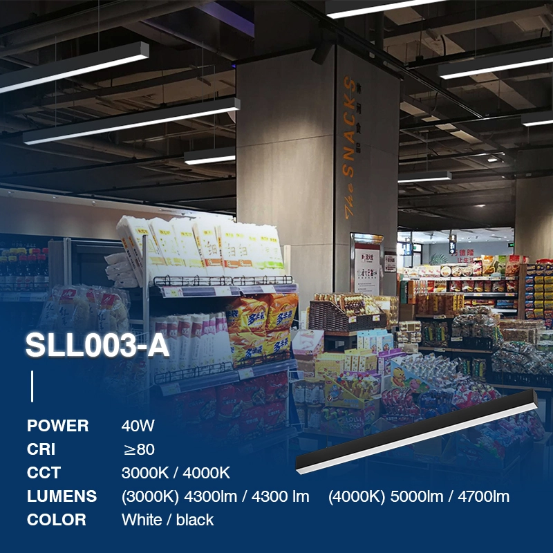 SLL003-A 40W 4000K 110° sort vedhæng lysekrone-Forsænket lineær LED-lampe--02