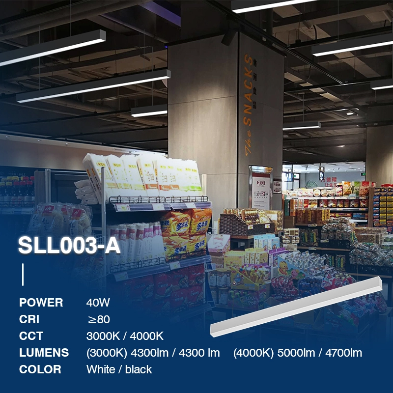 SLL003-A 40W 3000K 110° Bianco lampadario a sospensione-Lampada Led Soffitto Lineare--02