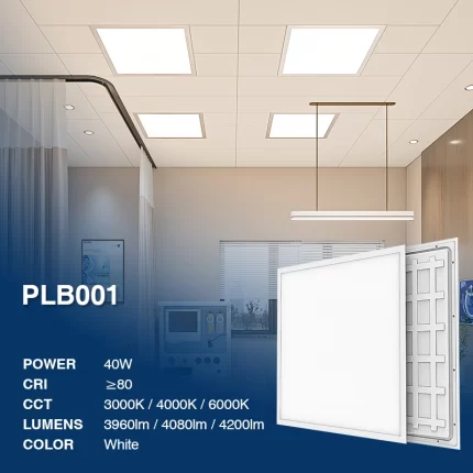 PLB001 40W 6000K 110° Bianco Pannello piatto a luce-Plafoniera Corridoio-PLB001-02