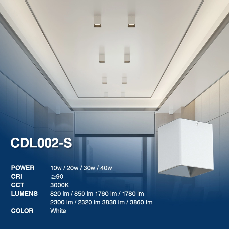 CDL002-S 40W 3000K Bianco 60° faretti da incasso soffitto-Luce LED 3000K--02