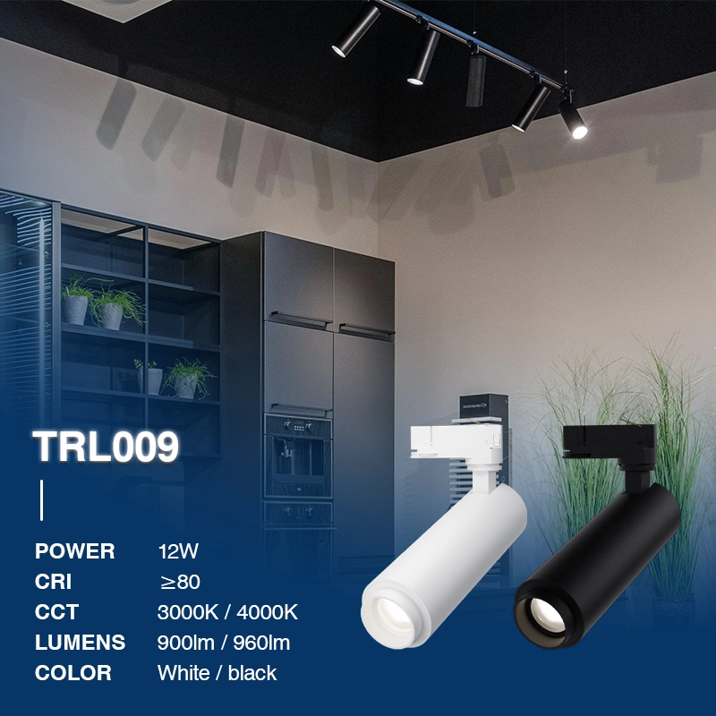 TRL009-12W-3000K-24°-Wite baan mei LED-spotlights-ynboude baan foar spots--02