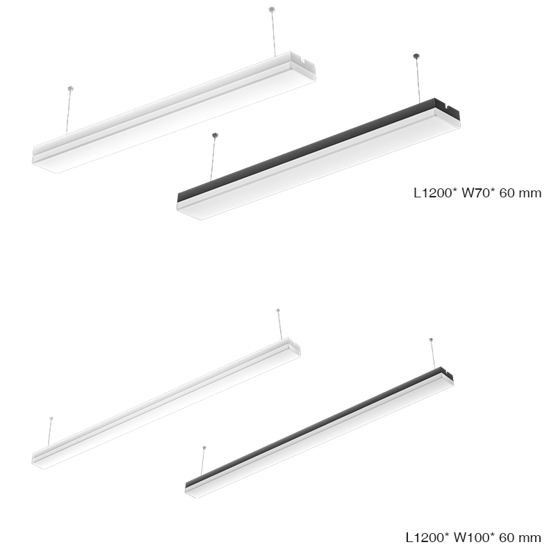 Luci a LED Luci lineari a soffitto a LED Alta qualità MLL003-A L0301N Alta luminosità multifunzionale Nero 40W 3000k 3690LM-Kosoom-Illuminazione per supermercati--02