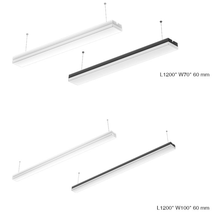 Luci a LED di alta qualità Luci lineari a soffitto a led MLL003-A L0308N Alta luminosità Multifunzionale Nero 50W 4000k 4960LM-Kosoom-Lampada Lineare LED 50W--02