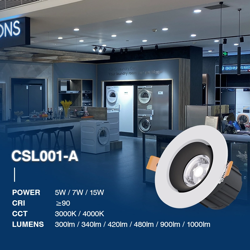 CSL001-A 7W 3000K 24° forat Φ75 Focs LED encastats-Il·luminació del passadís-CSL001-A-02