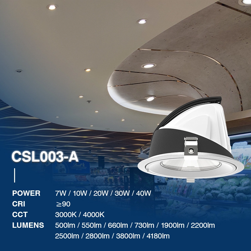 CSL003-A 40W 4000K 24° /foro hole Φ 175 faretti da incasso led-Faretti Incasso Cartongesso--02