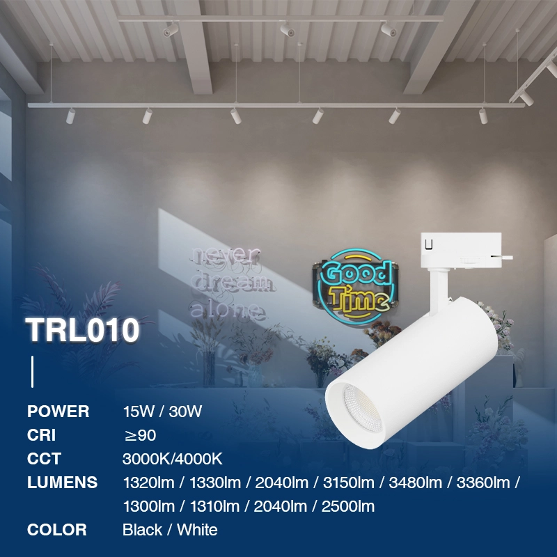 TRL010 30W 3000K 55° Bianco binario faretti-Illuminazione Showroom--02B