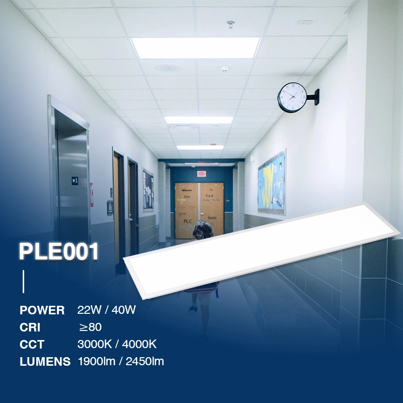 PLE001 22W 4000K 110 ° Ogwe ọkụ ọkụ na-acha ọcha-elu ụlọ LED Panel--02C