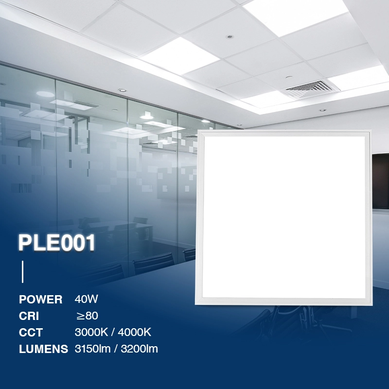 PLE001 40W 3000K 110° Bílé LED panely-Chodové stropní světlo--02F