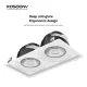 CSL004-A 10W 3000K 24° faretti a led da incasso-Faretti per Vetrina--03