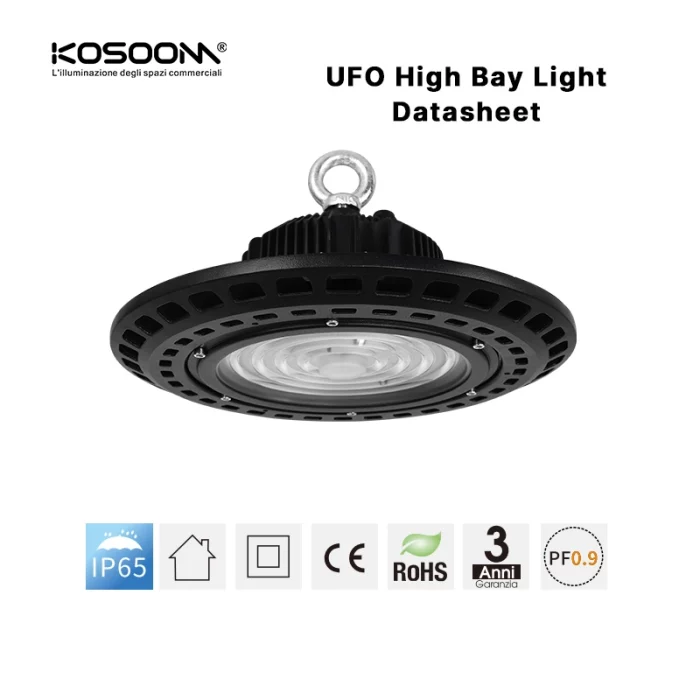 MLL011-C 200W 6000K 90° Nero UFO-Illuminazione LED per negozi-MLL001-C-03