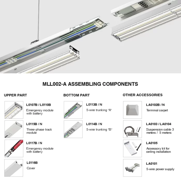 MLL002-A Filo sospensione 5Metri-Lampada Lineare LED--03