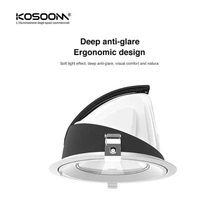 CSL003-A 20W 3000K 24° oro hole Φ 120 led faretto incasso-Faretti Da Incasso Led Per Negozio Abbigliamento--03