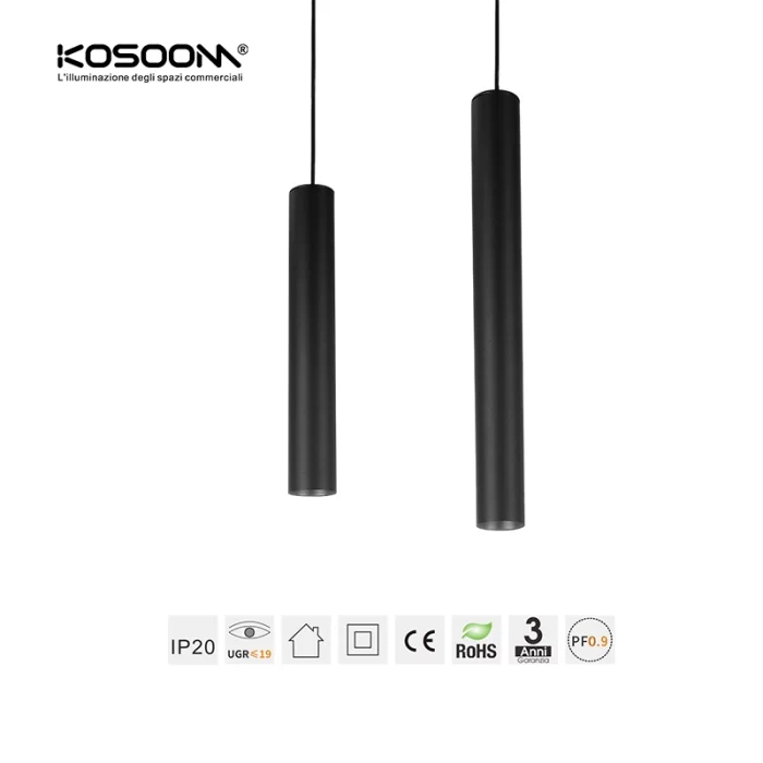 CSL001-M 10W 3000K Nero 36° Lampadario-Lampadario Soggiorno--03N