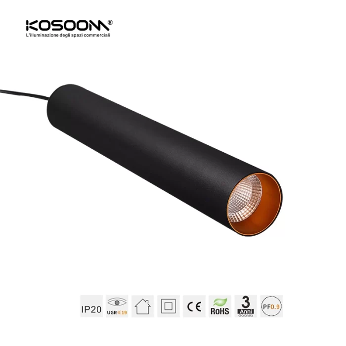 CSL001-M 10W 3000K Nero 36° Lampadario-Illuminazione della sala da pranzo--04N