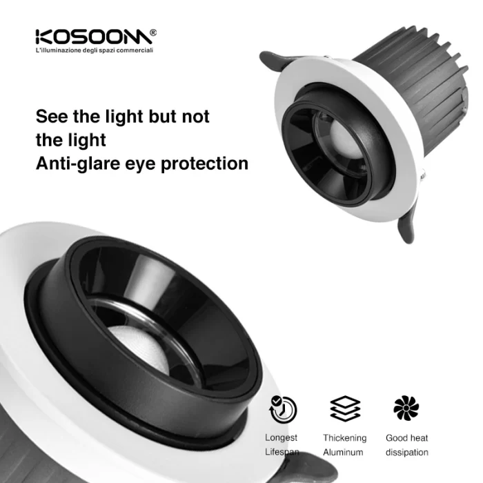 Elegante anello frontale nero per faretto - CSL005-A-CB0503 - Kosoom-Faretti LED--05