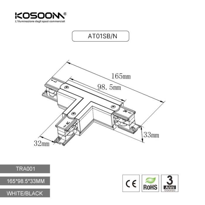 Giuntatrice quadrata a tre vie a quattro fili Sinistra 1TRA001-AT01SB Kosoom-Accessori--05 22