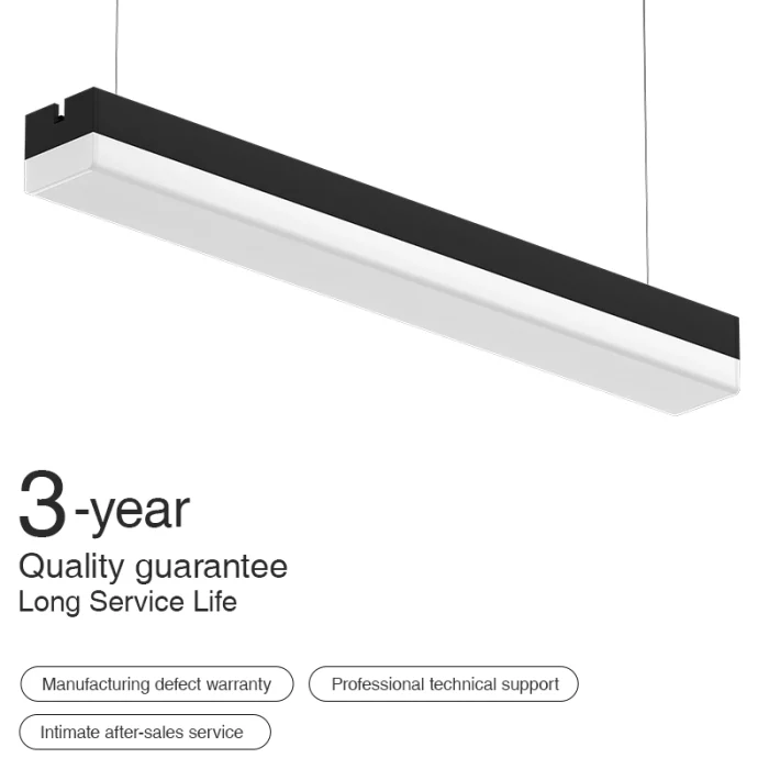 MLL003-A 50W 3000K 120° Nero lampadario sospensione-Lampada Lineare LED--07