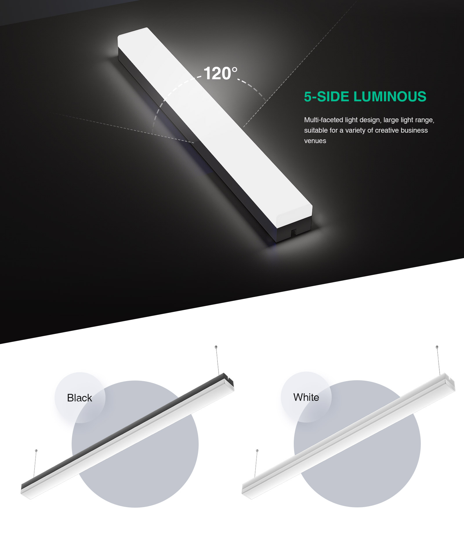 Kit di accessori per l'installazione a soffitto da 70 mm di alta qualità per luci lineari a soffitto a LED MLL003-A LA0304-Kosoom-Accessori--07