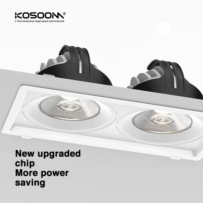 CSL004-A 10W 3000K 24° faretti a led da incasso-Faretti da Incasso Quadrati--07