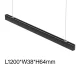 SLL004-A 30w 4000k 34° Nero lampadario sospensione-Lampadari a Sospensione Per Negozio--07