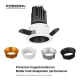Anello frontale argento premium per faretto - CSL005-A-CB0501 - Kosoom-Faretti LED--07