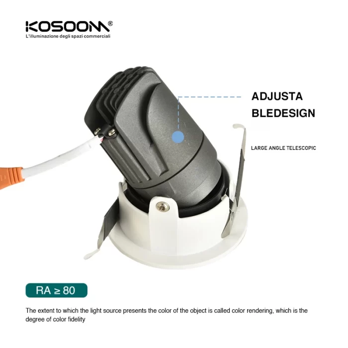 Anello frontale argento premium per faretto - CSL005-A-CB0501 - Kosoom-Faretti LED--08