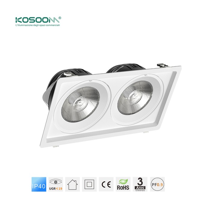Downlight LED C0416 Acquista all'ingrosso 30W*2 4000K 5000LM CSL004-A Kosoom