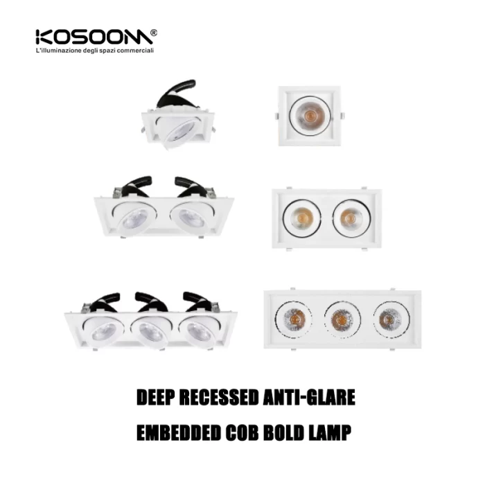 CSL004-A 10W 3000K 24° faretti a led da incasso-Faretti Quadrati--09