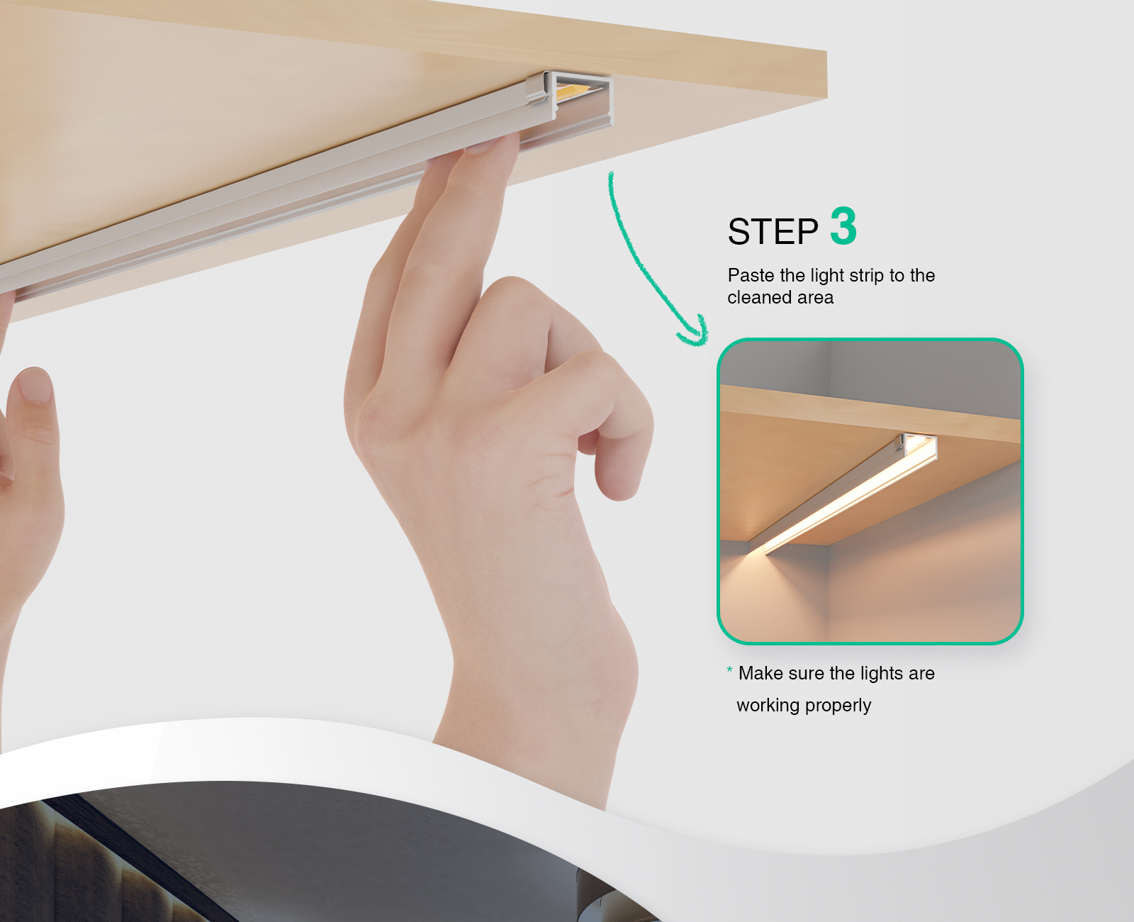 S0204 STL002 Direttamente Da Fabbrica LED Strip 3000K 1130LM/M Garanzia:3anni Kosoom-Lampade Smart--10
