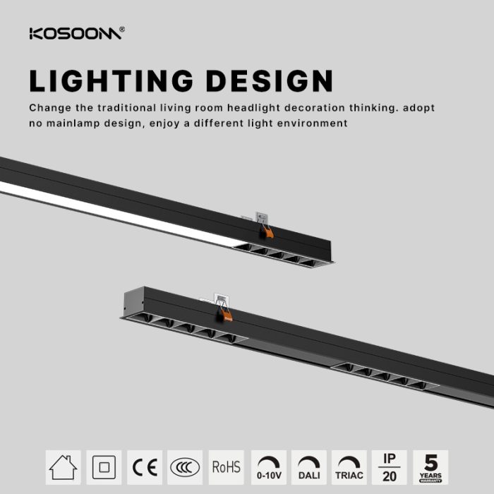 Direttamente Da Fabbrica Lampada Lineare Led Personalizzata SL925G0 Angolo del Fascio Regolabile 15°/30°/45° +100° 50W 4000LM Kosoom-Lampada Led Sospensione Lineare--22009 1706352970