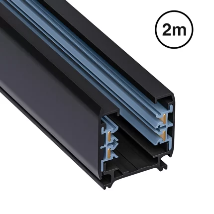 Binario Trifase 2000mm Nero 2000W TRA001-AB02N Kosoom-Accessori--AB02N