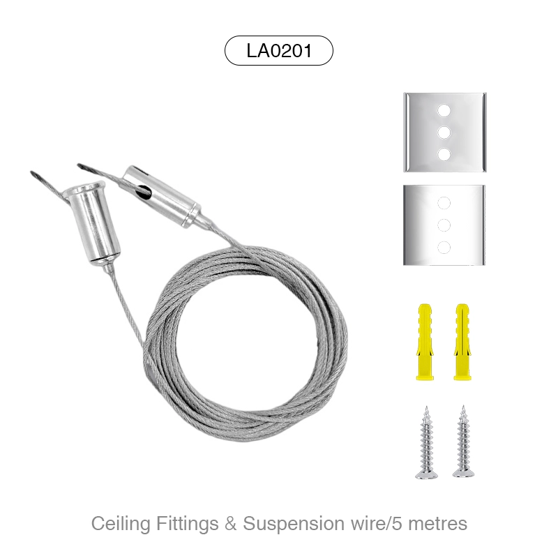 Cavo di sospensione/5 metri per lampade a sospensione lineari a LED SLL003-A-LA0201 di KOSOOM-Accessori-SLL003-LA0201