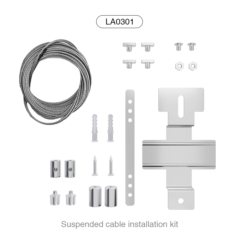 Kit di installazione con cavo sospeso di alta qualità per luci lineari a soffitto a LED MLL003-A LA0301-Kosoom-Accessori--LA0301
