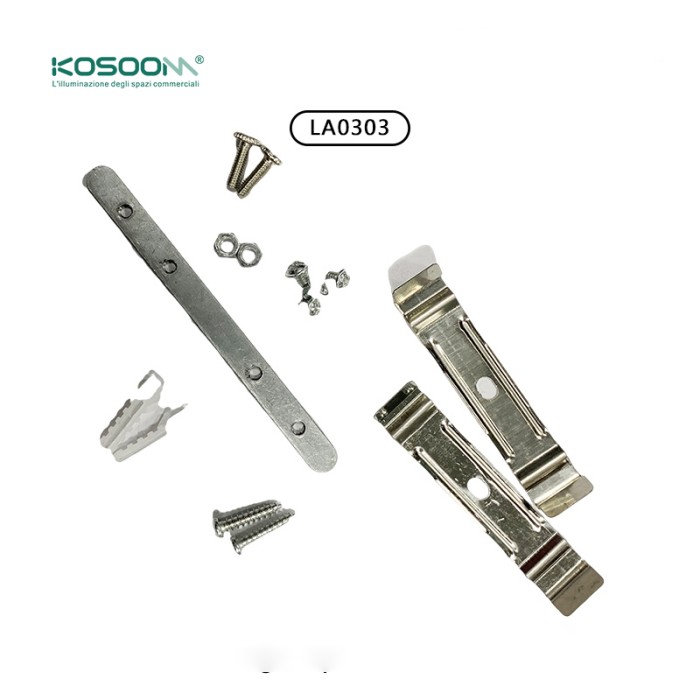 Kit di accessori per l'installazione del soffitto a doghe aperte da 100 mm di alta qualità per luci lineari a soffitto a LED MLL003-A LA0303-Kosoom-Accessori--LA0303