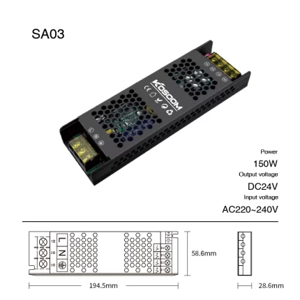 Alimentatore da 100 W ad alte prestazioni per i tuoi dispositivi TENSIONE 24V - SA02 STL004-Kosoom-Trasformatore 24V--SA03