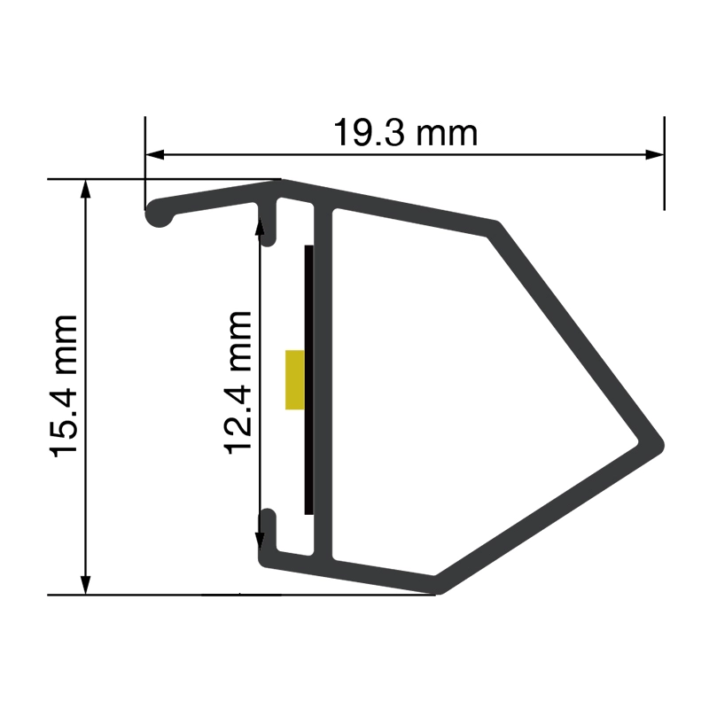 LED profils L2000x9.3x15.4 mm SP02-dzīvojamās istabas lampas--SP02