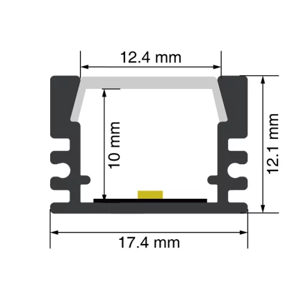 Profilo LED L2000x17.4x12.1mm SP03-Profilo LED Angolare--SP03