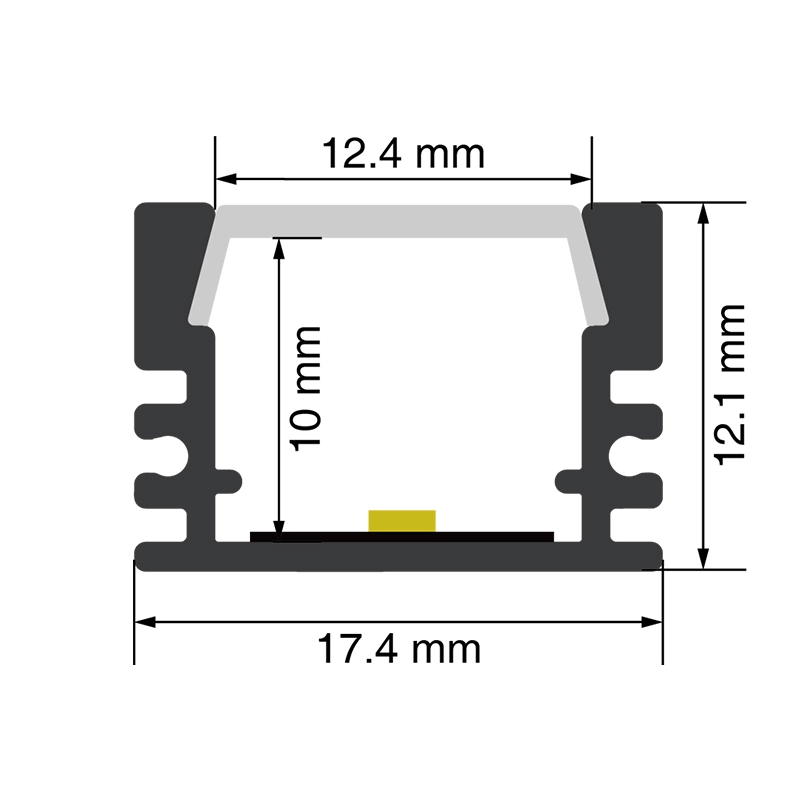 Profil LED L2000x17.4x12.1mm SP03-Profil LED angulaire--SP03