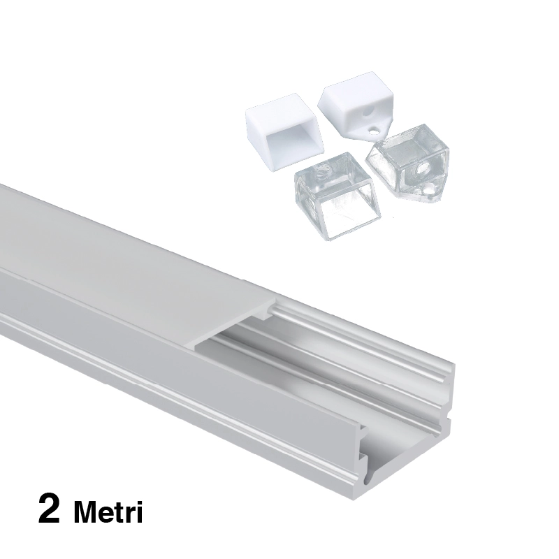 Profil LED Ringkas dengan Penutup dan Penutup L2000x13.2x7mm SP05-Pencahayaan toko LED--SP05