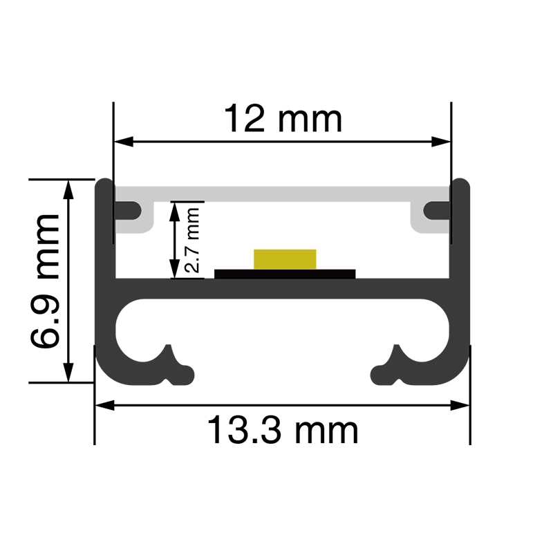 LED-Profil L2000x13.3x6.9mm SP06-LED-Lampen für Zuhause--SP06