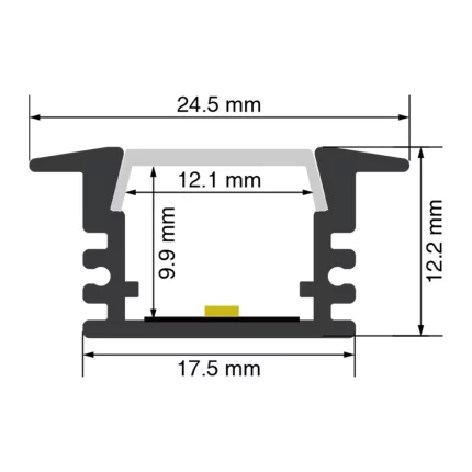 Robusto it di Profili per Luci a LED  L2000x15.1x15.1mm SP07-Profili LED--SP07