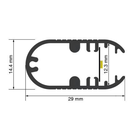 Profilo LED L2000x29 x14.5mm SP16-Lampade A LED Per Casa--SP16