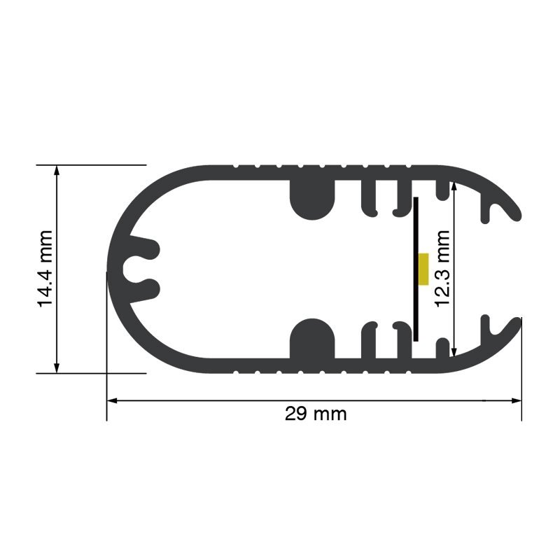 Profil LED L2000x29 x14.5mm SP16-LED Lampes pour la maison - SP16