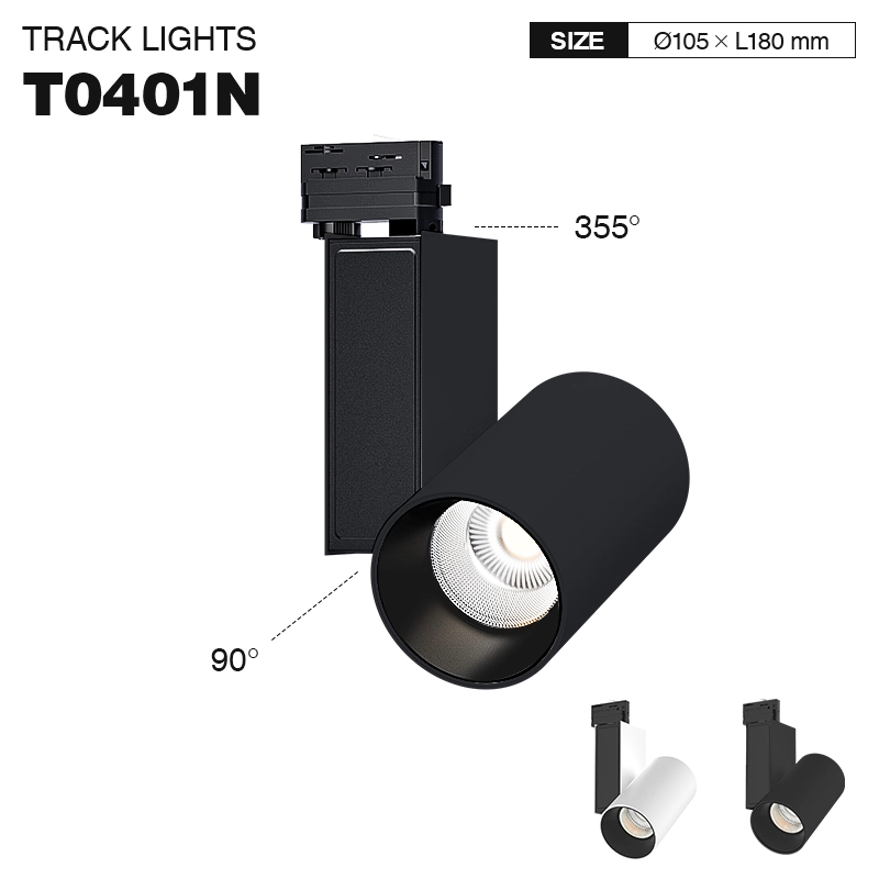 TRL004-50W-3000K-55°-ጥቁር ትራክ ስፖትላይትስ-ጥቁር ትራክ ስፖትላይትስ--T0401N