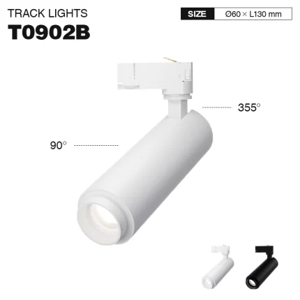 TRL009-12W-3000K-24°-Bianco Faretti con binario-Faretti Corridoio--T0902B