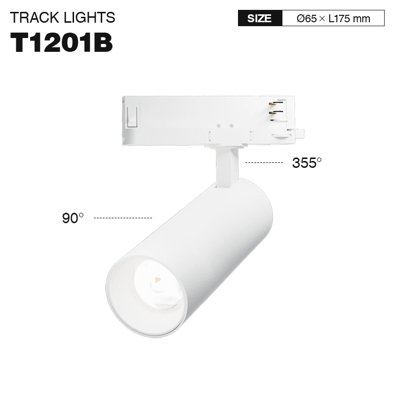 TRL012-30W-3000K-36°-Refletores brancos com trilho-Refletores para sala de estar--T1201B