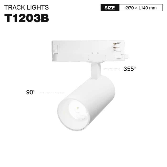 TRL012-30W-4000K-36°-Bianco Binario con faretti led-illuminazione Ufficio--T1203B