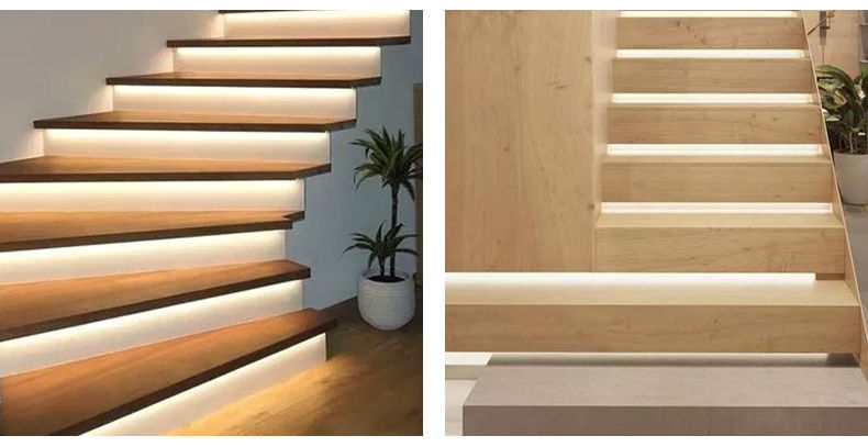 Idee per l'illuminazione delle scale con striscia led luminose-Soluzioni-led luce TAG